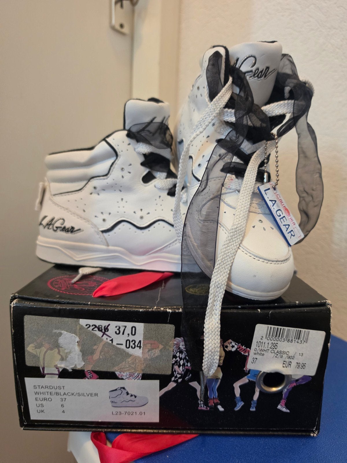 LA Gear Stardust sneakers wit/zwart/zilver - Maat 37, Ophalen of Verzenden, Nieuw, Sneakers of Gympen