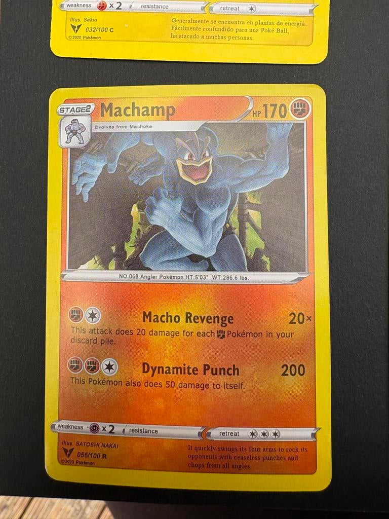 Machamp Pokémon Kaart - 055/100 R - Zo goed als nieuw, Ophalen of Verzenden, Zo goed als nieuw, Losse kaart