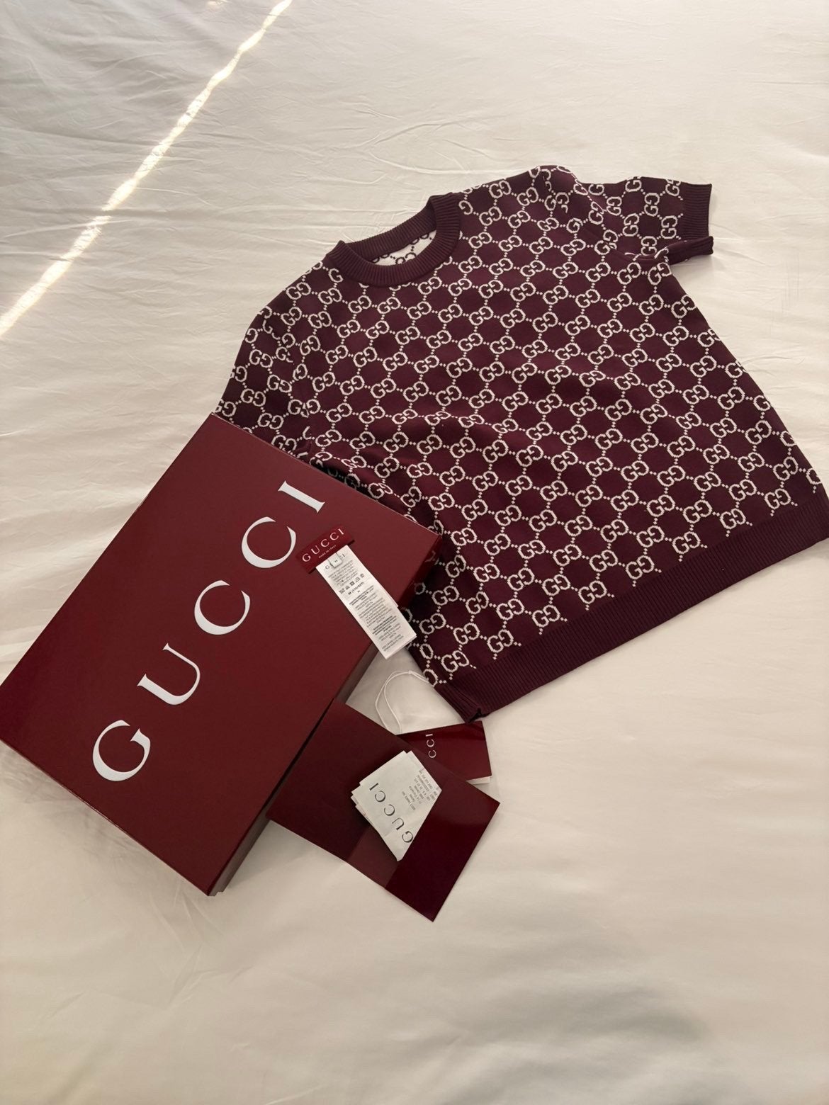 Reversible GG wool jacquard top - gloed nieuw!, Ophalen, Zo goed als nieuw, Maat 38/40 (M)