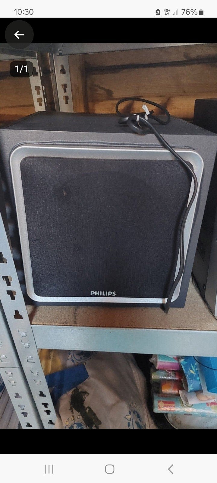 Philips Subwoofer - Gebruikt, Audio, Tv en Foto, Luidsprekers, Philips, Gebruikt, Inclusief kabels, Subwoofer