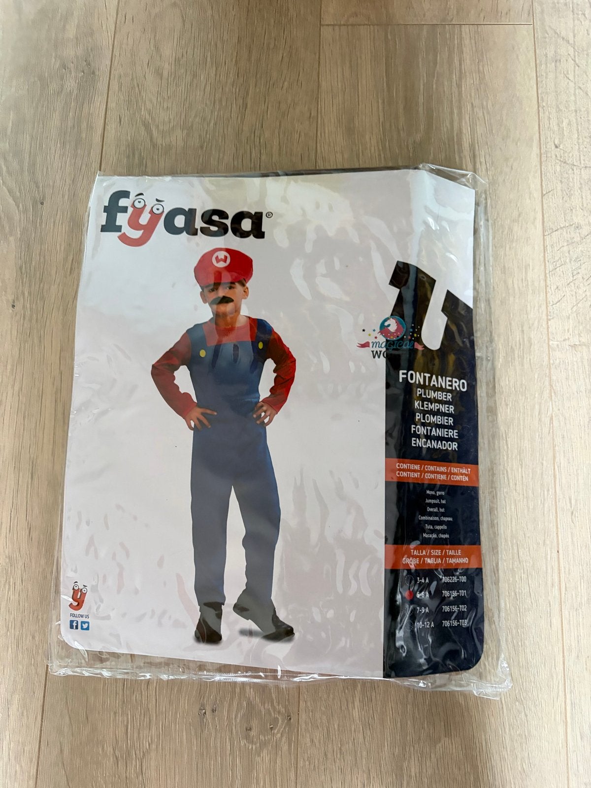 Super Mario kostuum - Maat 5-6jaar, Ophalen of Verzenden, Nieuw, 122 t/m 128, Jongen of Meisje