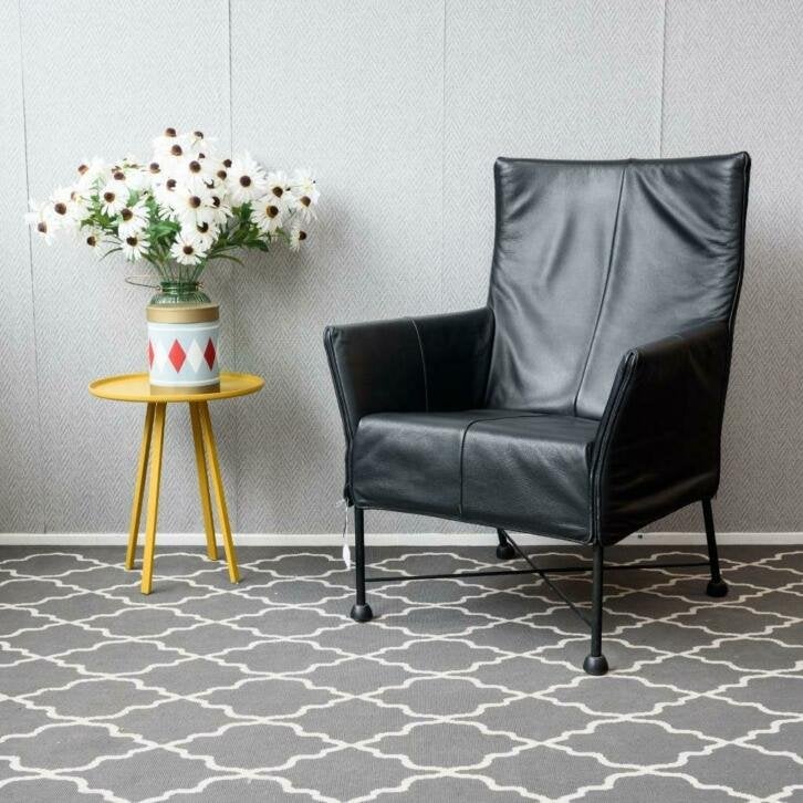 6x Montis Charly fauteuil zwart leder - zwart onderstel, Niet ingevuld, Niet ingevuld, Leer, Ophalen of Verzenden