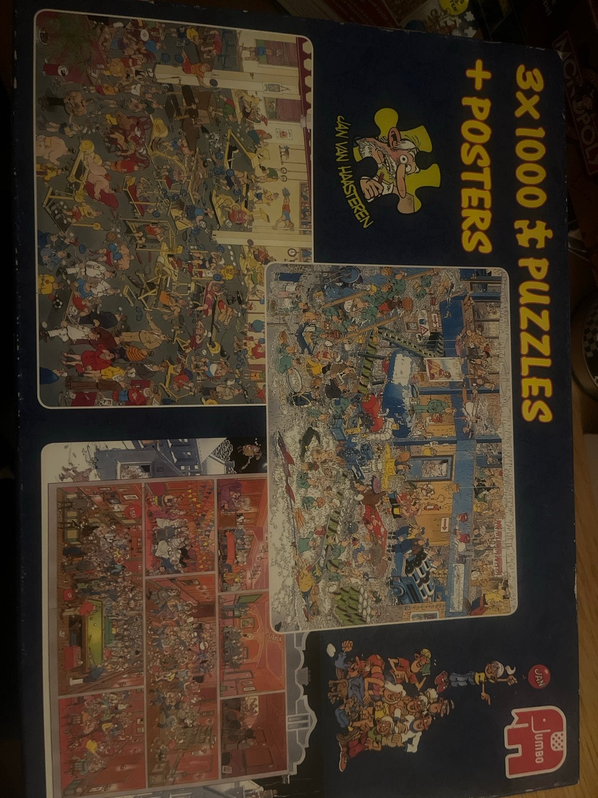 Jan van Haasteren 3x1000 stukjes puzzels, Ophalen of Verzenden, Meer dan 1500 stukjes, Gebruikt, Legpuzzel