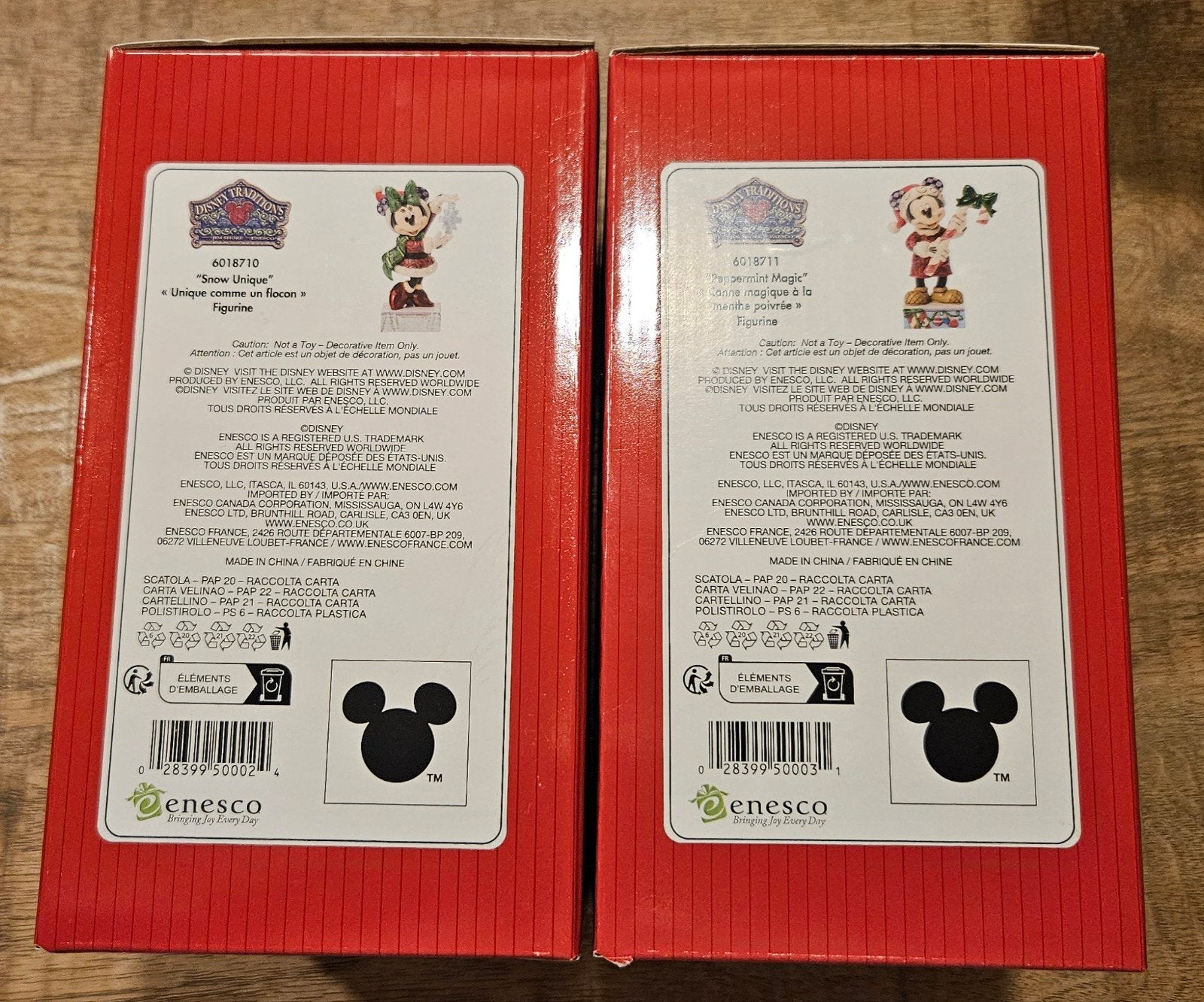 Minnie Mouse en Mickey Mouse beeldjes (Disney Traditions), Ophalen of Verzenden, Mickey Mouse, Nieuw, Beeldje of Figuurtje