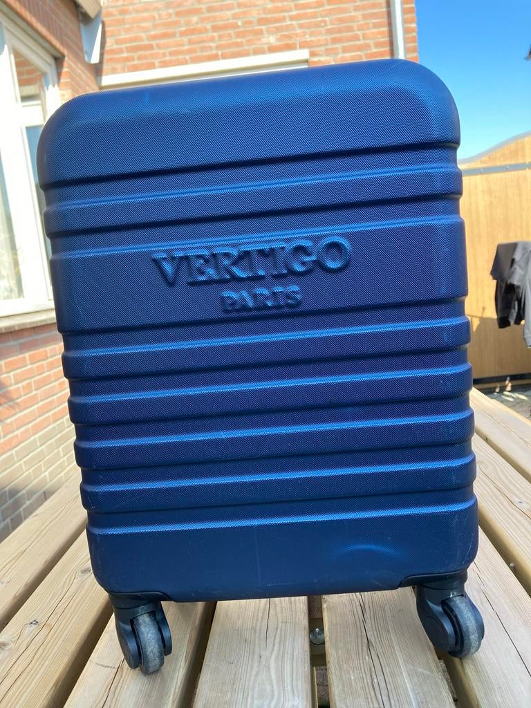 Vertigo Paris Koffer - Blauw, Compact en Handig, Sieraden, Tassen en Uiterlijk, Koffers, Gebruikt, 50 tot 60 cm, Hard kunststof