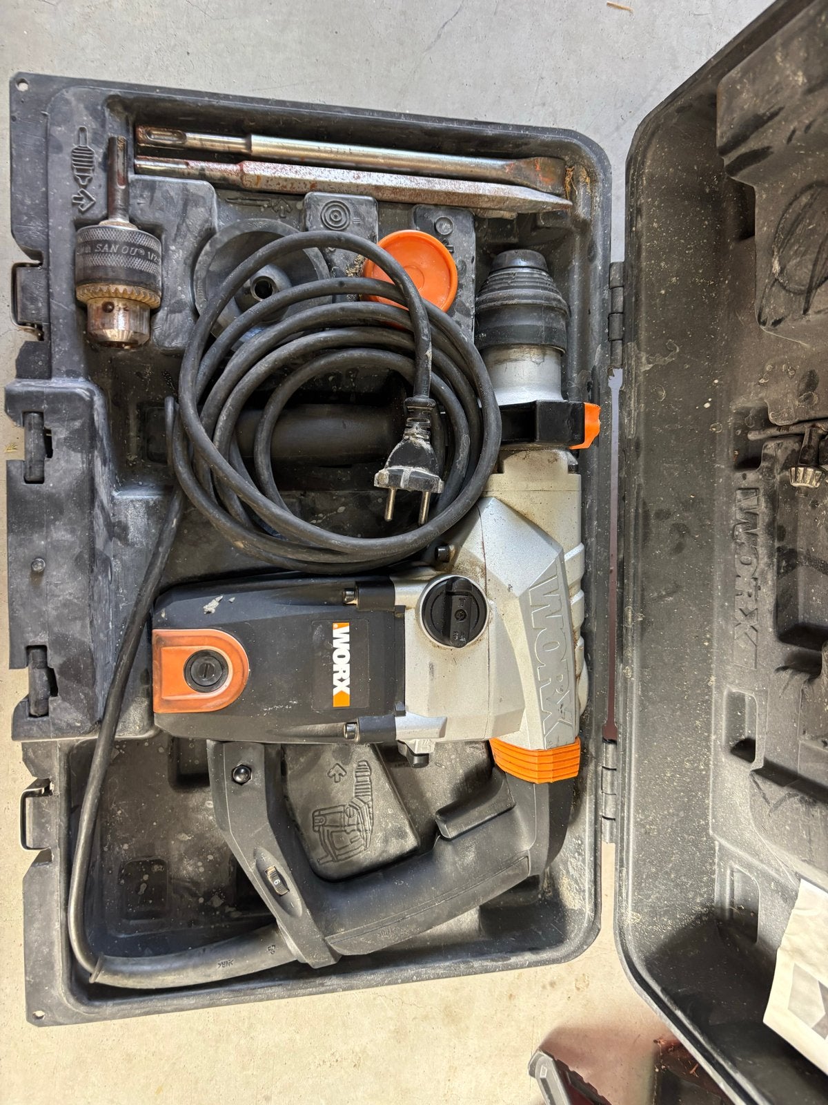 Worx sloophamer boorhamer 230V - Gebruikt, Doe-het-zelf en Verbouw, Gereedschap | Boormachines, Ophalen of Verzenden, Gebruikt