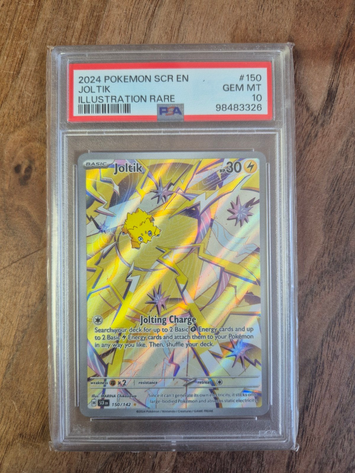 Pokemon Joltik 150 Stellar Crown Illustration Rare, Ophalen of Verzenden, Nieuw, Losse kaart, Foil