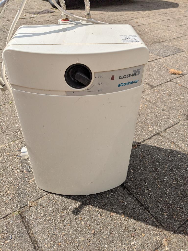 15 liter boiler.merk daalderop., Ophalen, Wit, 50 tot 100 cm, Zo goed als nieuw