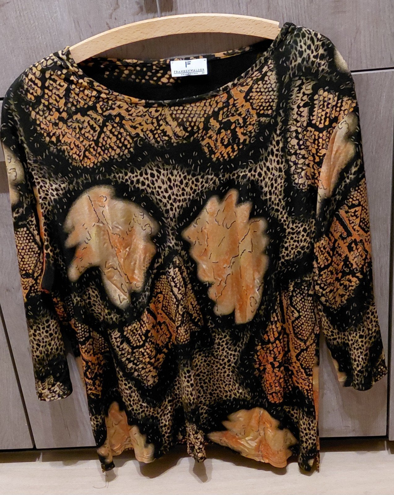 Frankenwälder Collection Top Maat 44 - Zwart/Oranje, Zwart, Maat 42/44 (L), Ophalen of Verzenden, Zo goed als nieuw