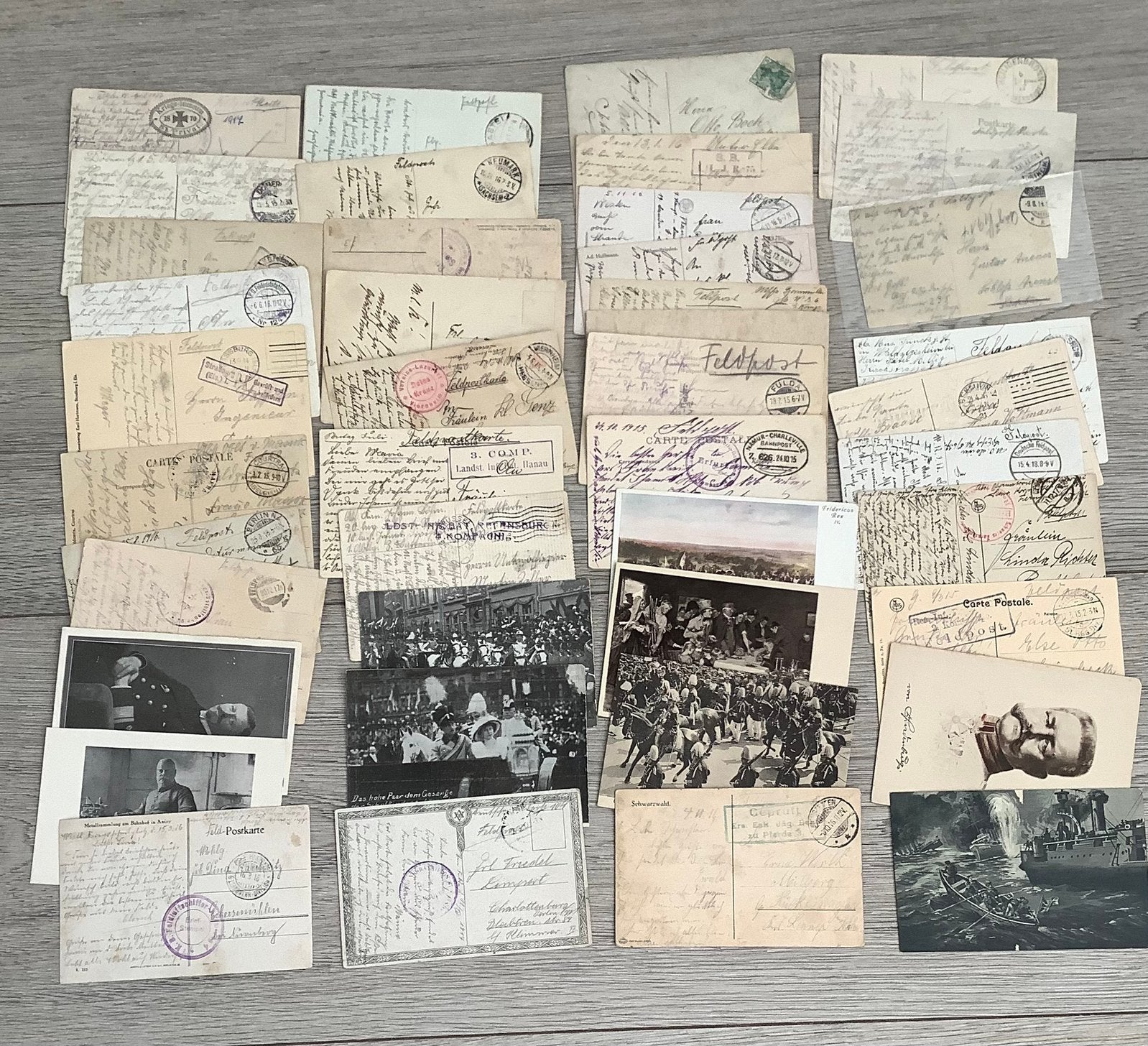 44 ANSICHTKAARTEN VERZ ALS DUITSE FELDPOST WOI 1914-16, Ophalen of Verzenden, Briefkaart