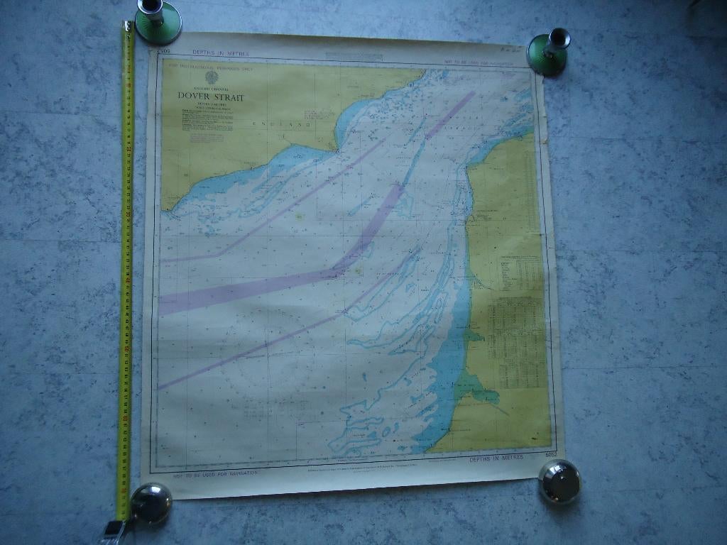 6 Vintage Grote verschillende Zeekaarten, Watersport en Boten, Ophalen of Verzenden, Zo goed als nieuw, Overige typen