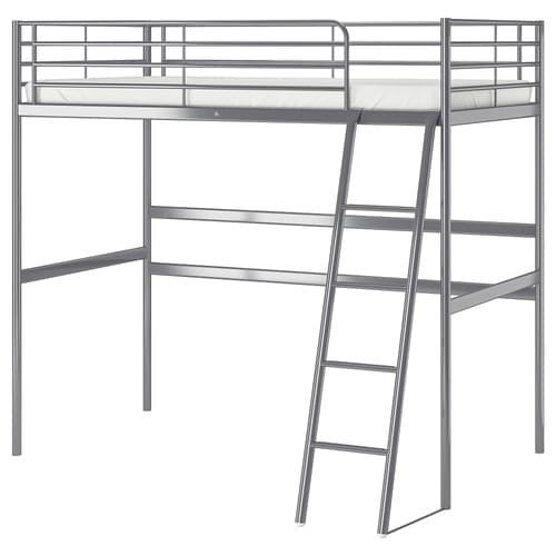 IKEA SVÄRTA Hoogslaper - Zilverkleurig metaal, Ophalen, Gebruikt, Eenpersoons, 200 cm