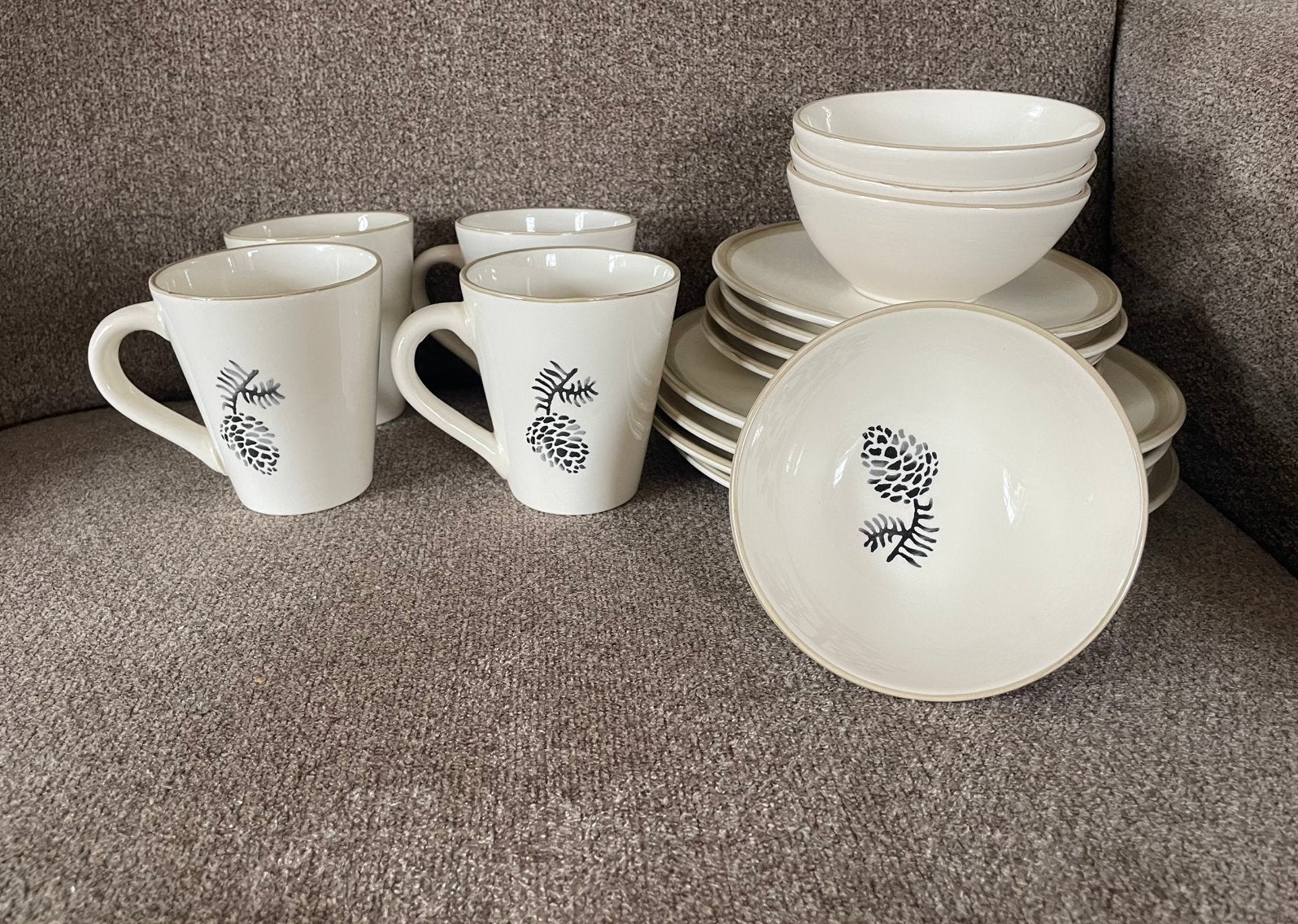 Riviéra Maison servies set zgan, Ophalen