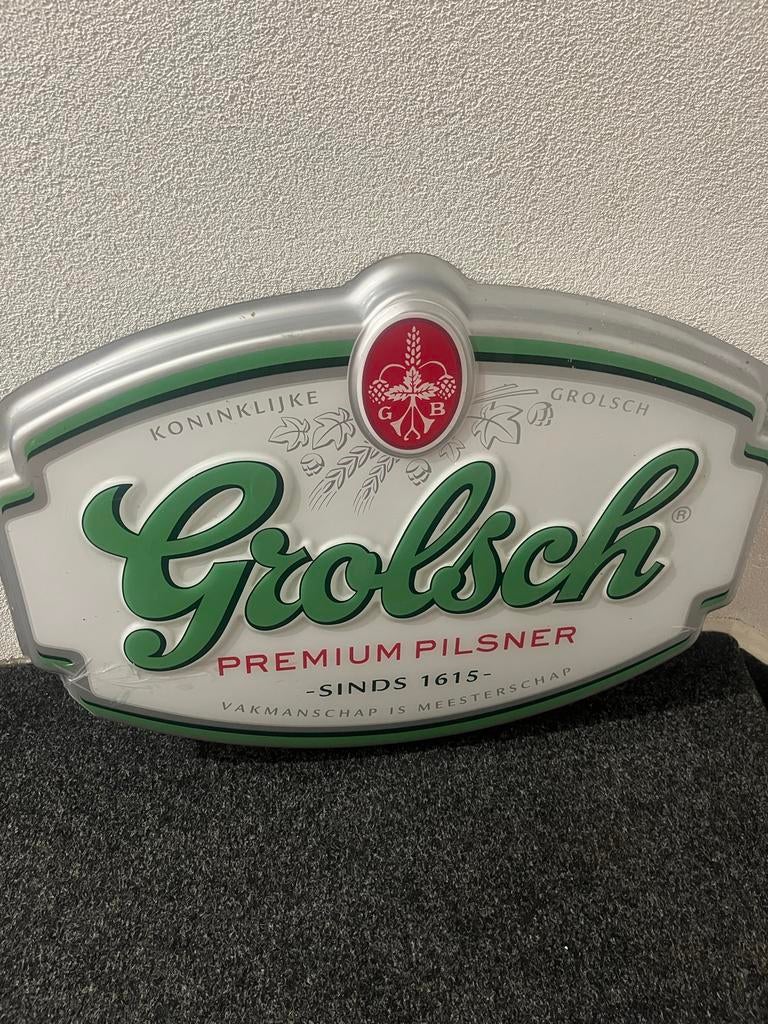 Grolsch lichtbak kap - Reclamebord, Ophalen, Gebruikt, Lichtbak of (neon) lamp