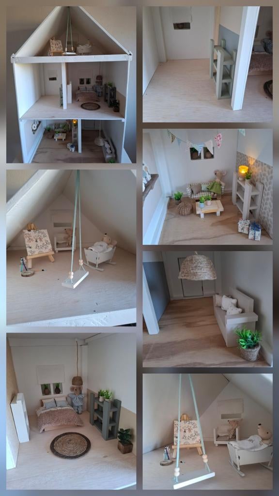 Diverse poppenhuis meubeltjes en accessoires, handgemaakt, Verzamelen, Poppenhuizen en Toebehoren, Ophalen of Verzenden, Poppenhuis
