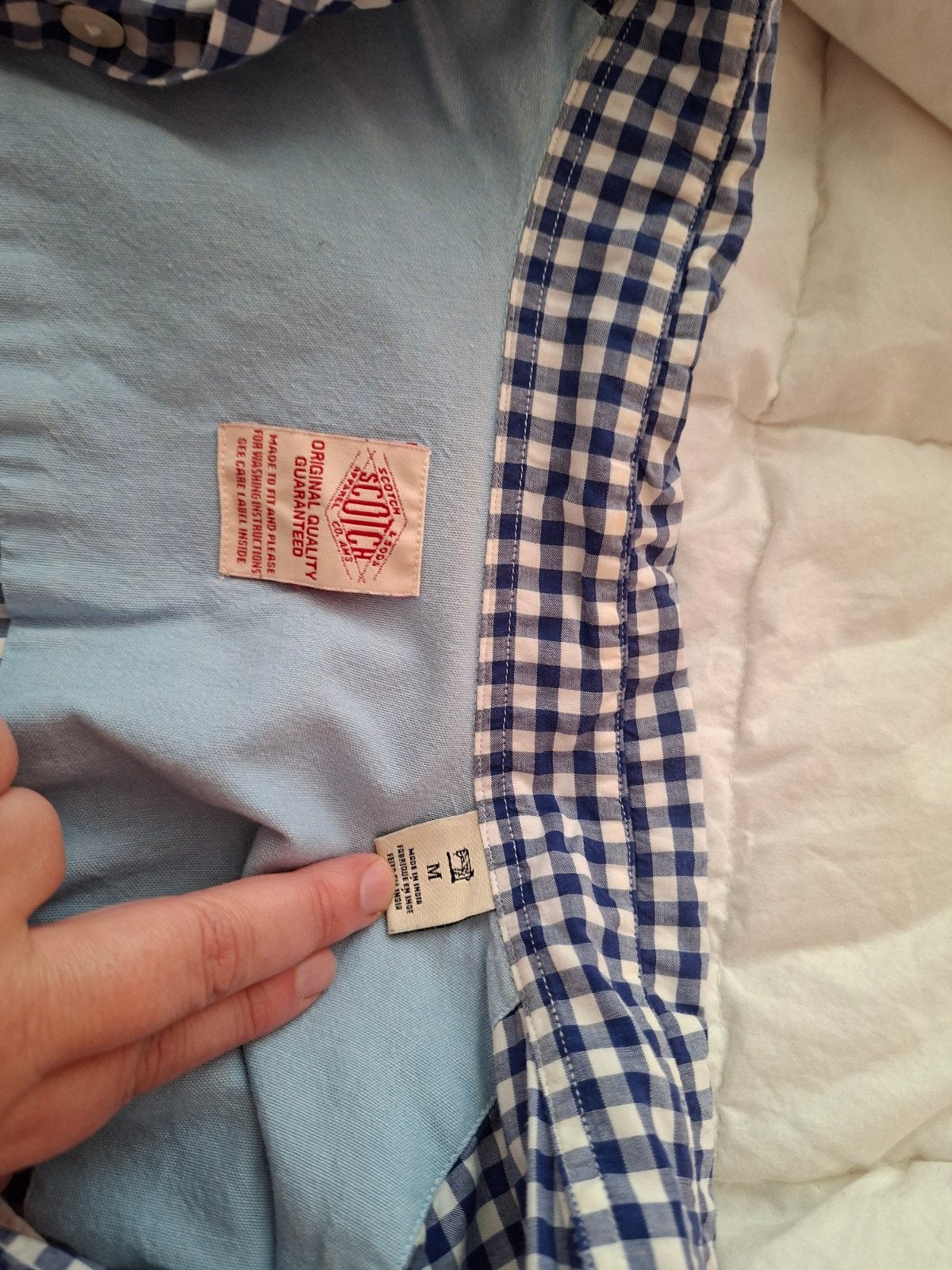 Overhemd Scotch &Soda maat M, Blauw, Zo goed als nieuw, Scotch & Soda, Halswijdte 39/40 (M)