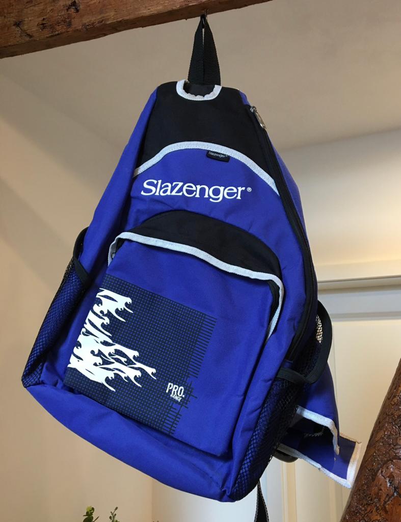 Blauwe Slazenger tennis racket sporttas, Sport en Fitness, Tennis, Verzenden, Zo goed als nieuw