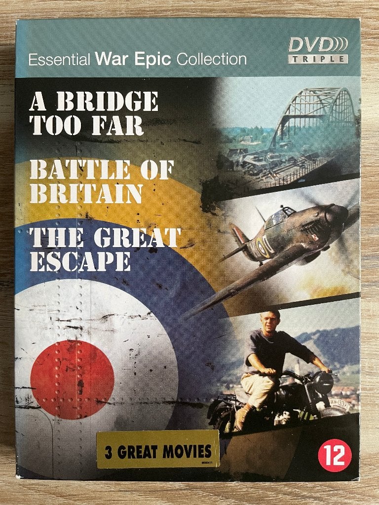 A Bridge Too Far, Battle of Britain, the Great Escape - dvd, Cd's en Dvd's, Gebruikt, Nederlands, Ophalen of Verzenden, 1940 tot 1960