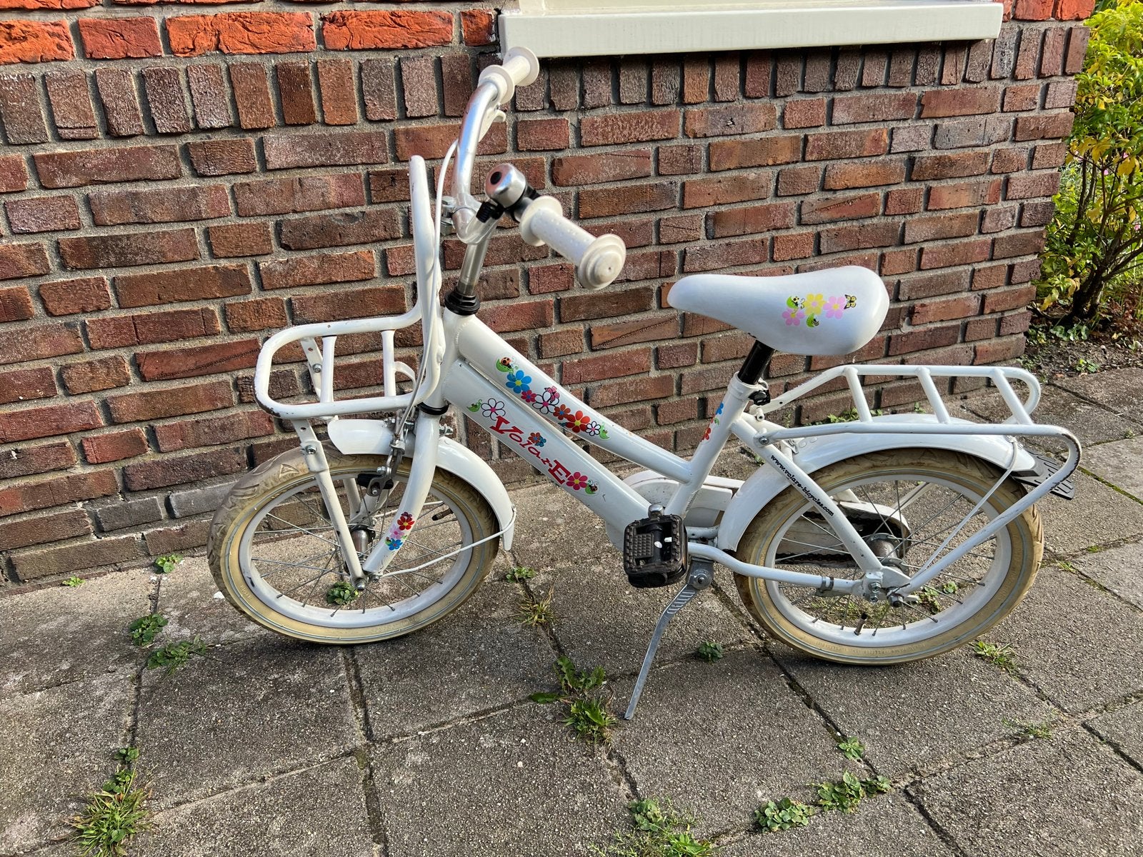 Kinderfiets meisje 16 inch, Ophalen, Terugtraprem, Zijwieltjes, 16 tot 20 inch