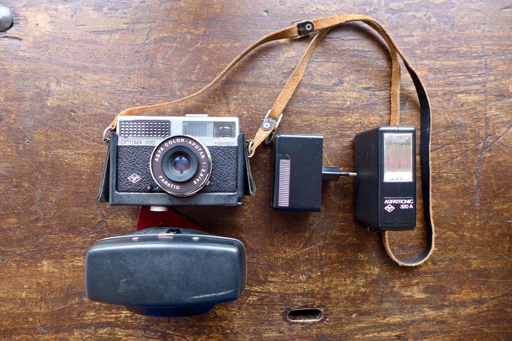 AGFA Optima 200 Sensor camera met Agfatronic 320A flits, Ophalen of Verzenden, Niet werkend, Compact, Overige Merken