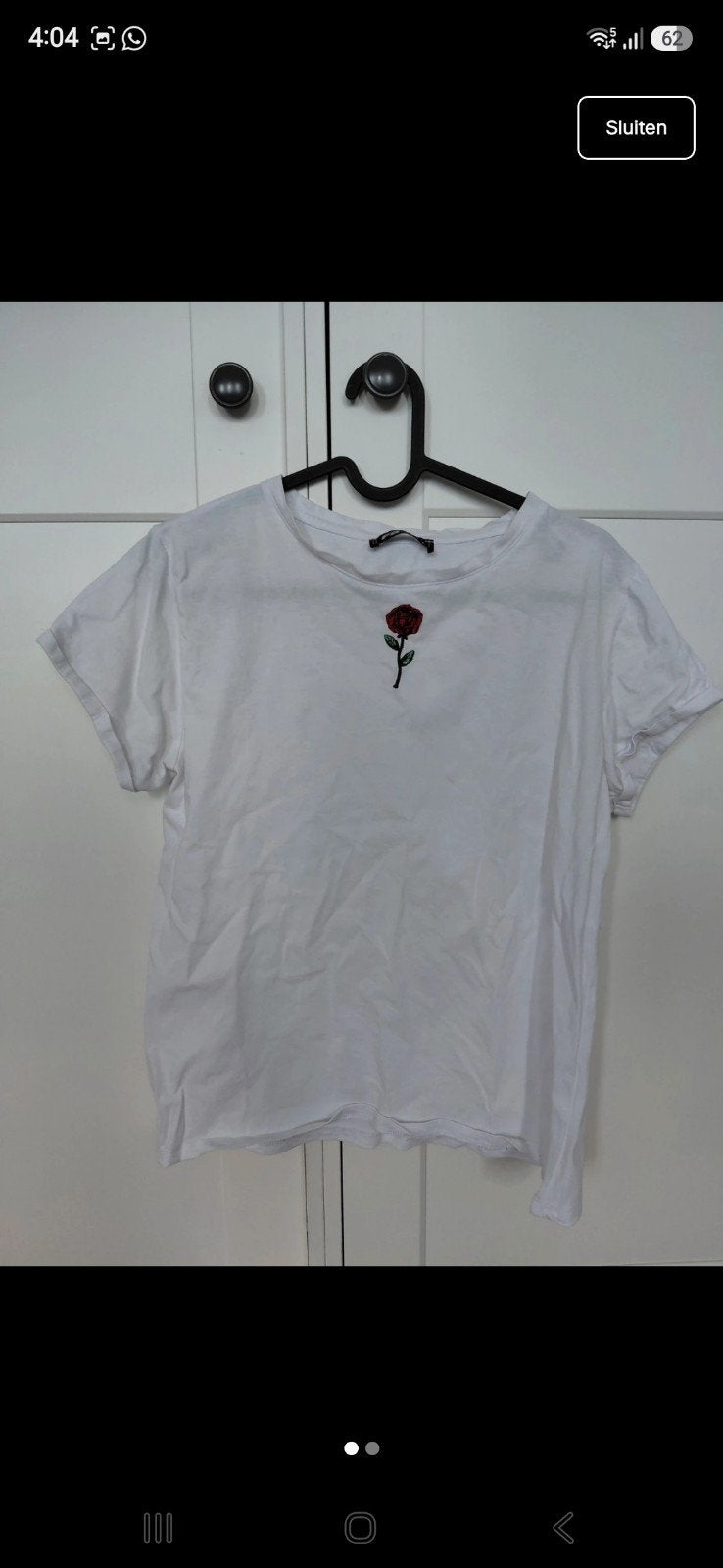 Shirt met roos x New Yorker, Maat 38/40 (M), Wit, New Yorker, Ophalen of Verzenden