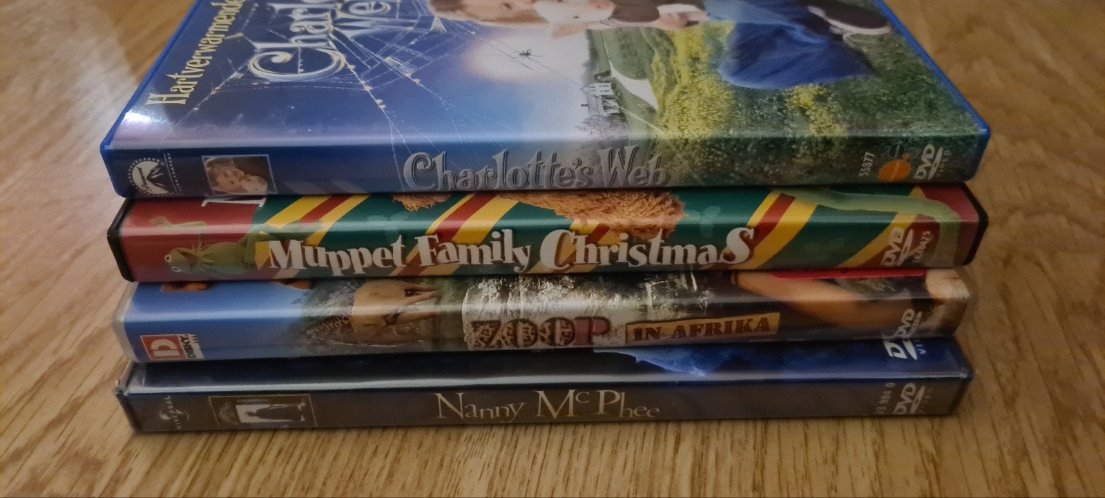 4 Dvd's in set: Muppet, Zoop, Charlotte, Nanny McP, Cd's en Dvd's, Alle leeftijden, Ophalen of Verzenden, Zo goed als nieuw