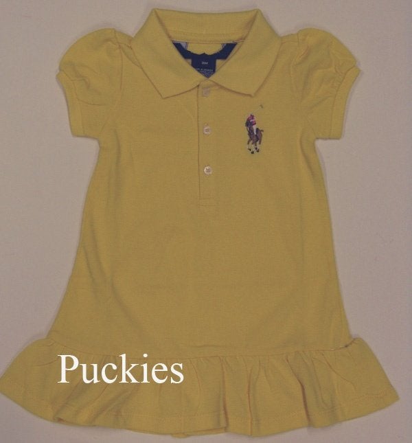 Maat 80 (18M) Gele Ralph LAUREN polojurk NIEUW (10071) a, Kinderen en Baby's, Babykleding | Maat 80, Broekje, Meisje, Nieuw, Ophalen of Verzenden