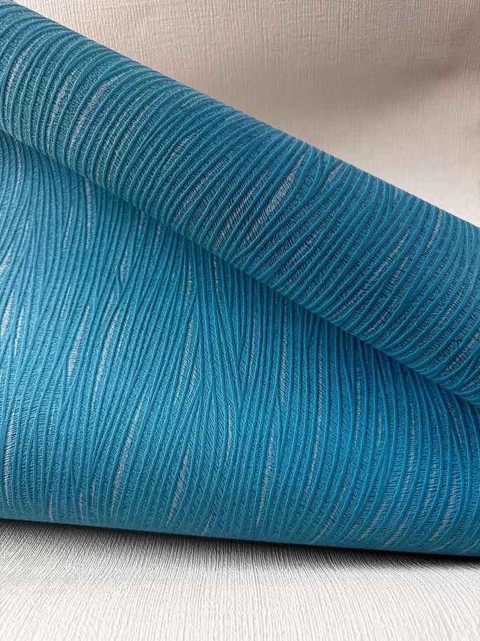 Structuur Profiel Vinyl Behang Turquoise Blauw, Ophalen of Verzenden, Minder dan 10 m², Blauw