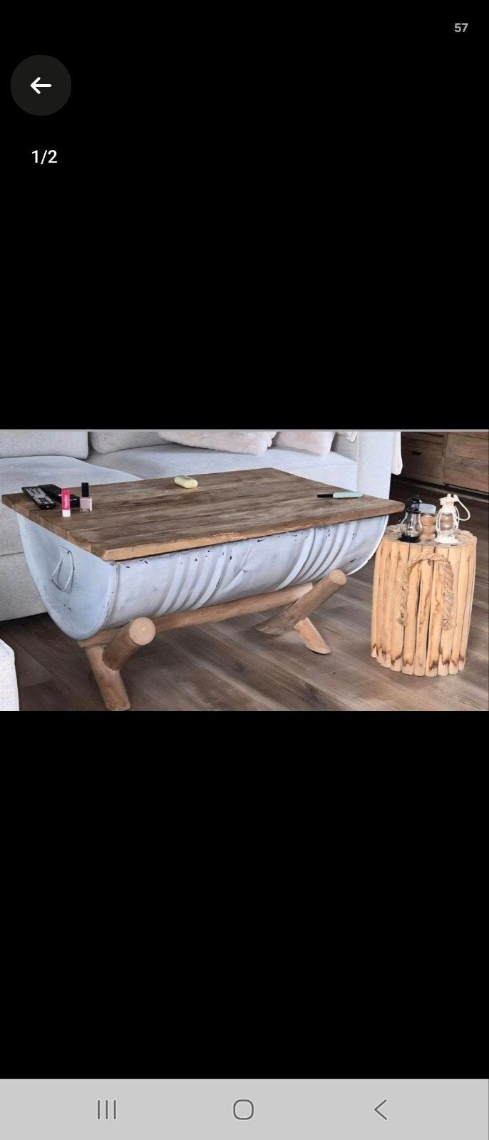 Salontafel Handmade, Huis en Inrichting, Ophalen, 50 tot 100 cm, Rond, 50 tot 100 cm