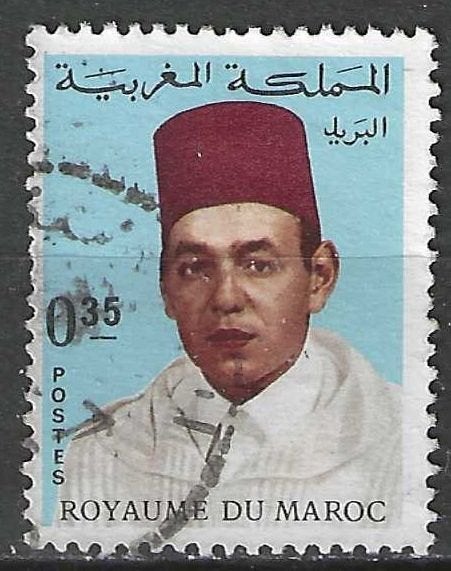 Marokko 1968 - Yvert 542 - Koning Hassan II - 35 c.  (ST), Verzenden, Marokko, Gestempeld