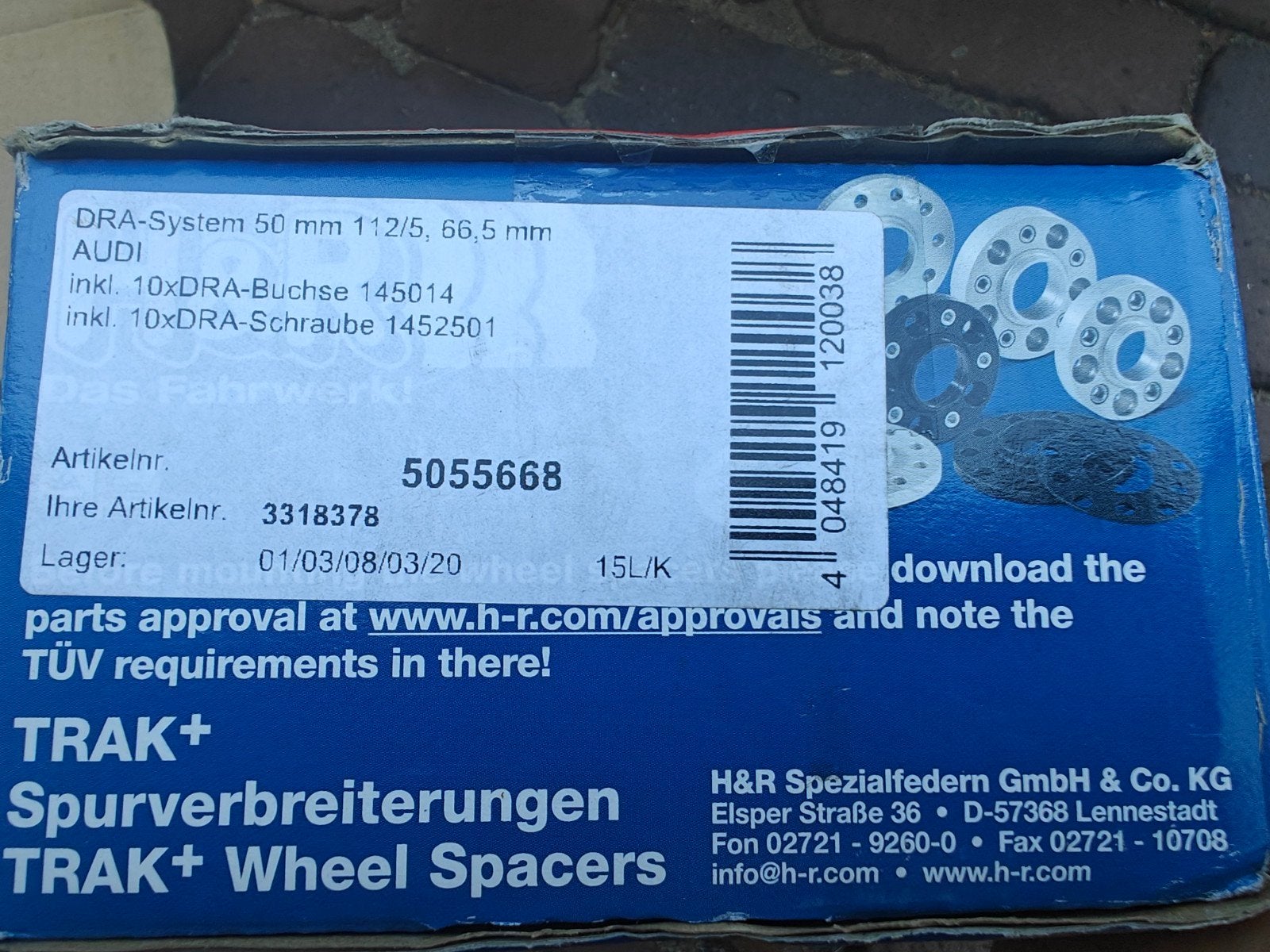 Spacers 112x5 (50mm) H&R DRA-systeem, Ophalen of Verzenden, Gebruikt, Audi