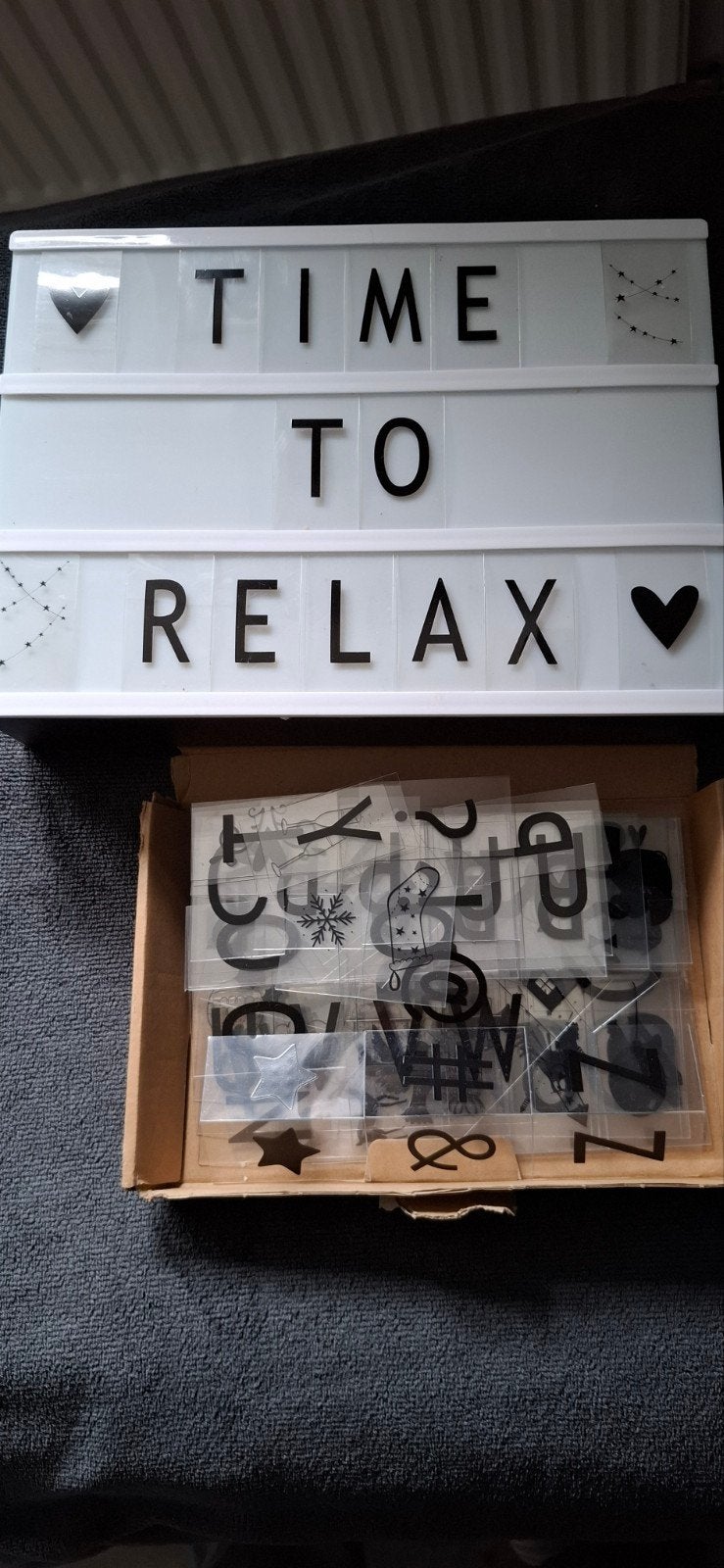 Lightbox met letters en symbolen, Ophalen of Verzenden