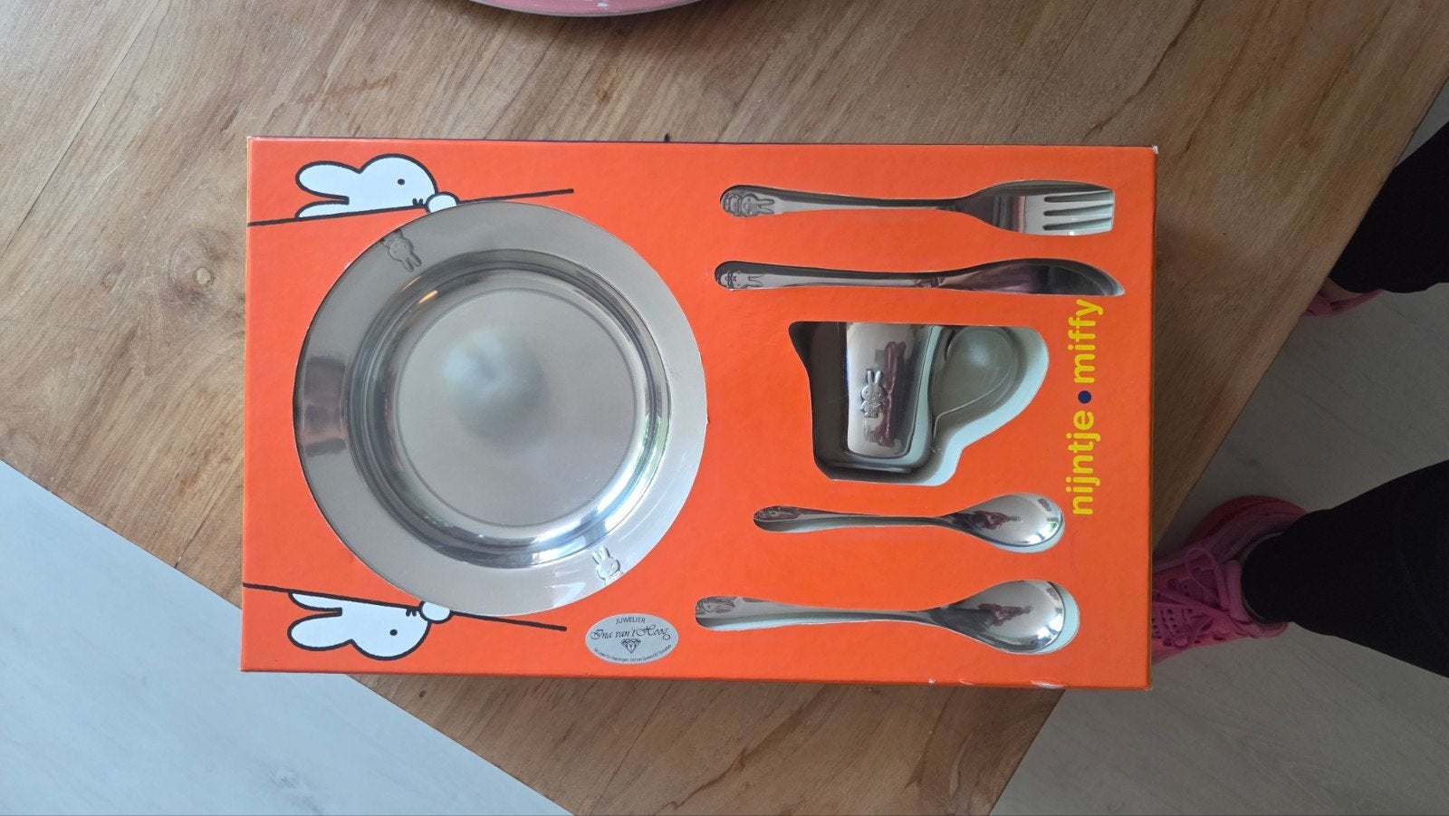Nijntje kinderbestek en bordje - Zilverstad, Ophalen of Verzenden
