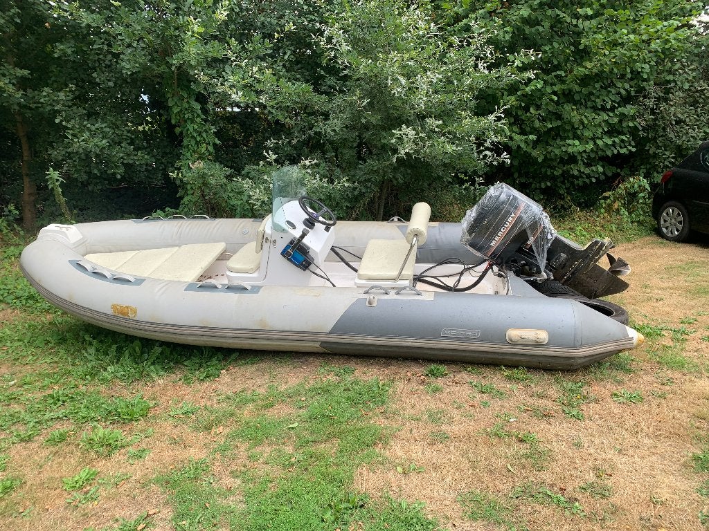 RIB XC-PRO 480 MET 60 PK MERCURE MET STUUR EN POWERTRIM, 60 pk, Gebruikt, 1 cm, 5 m