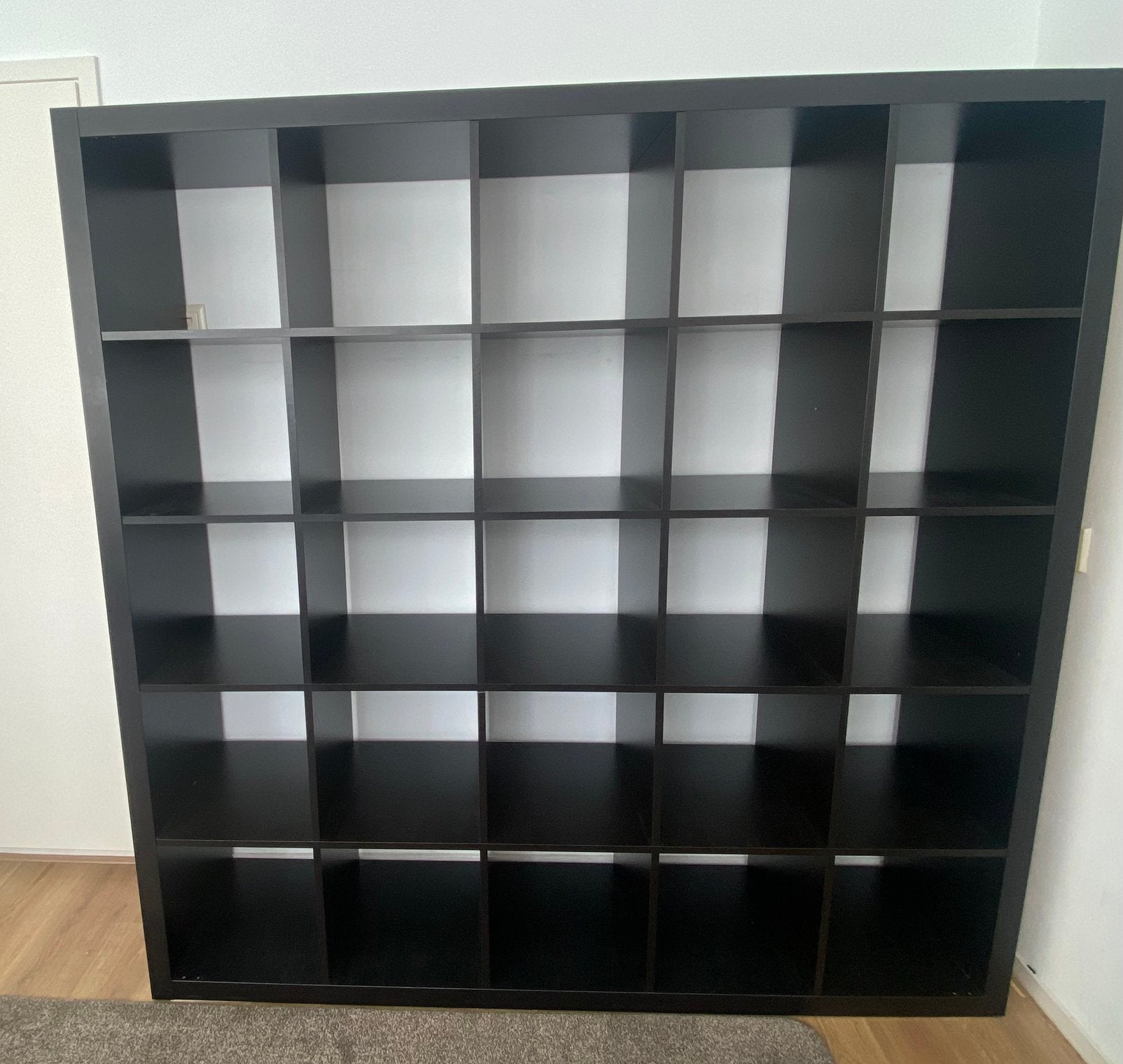 Ikea Kallax 5 x 5 zwart, Ophalen, 50 tot 100 cm, Zo goed als nieuw, Minder dan 100 cm