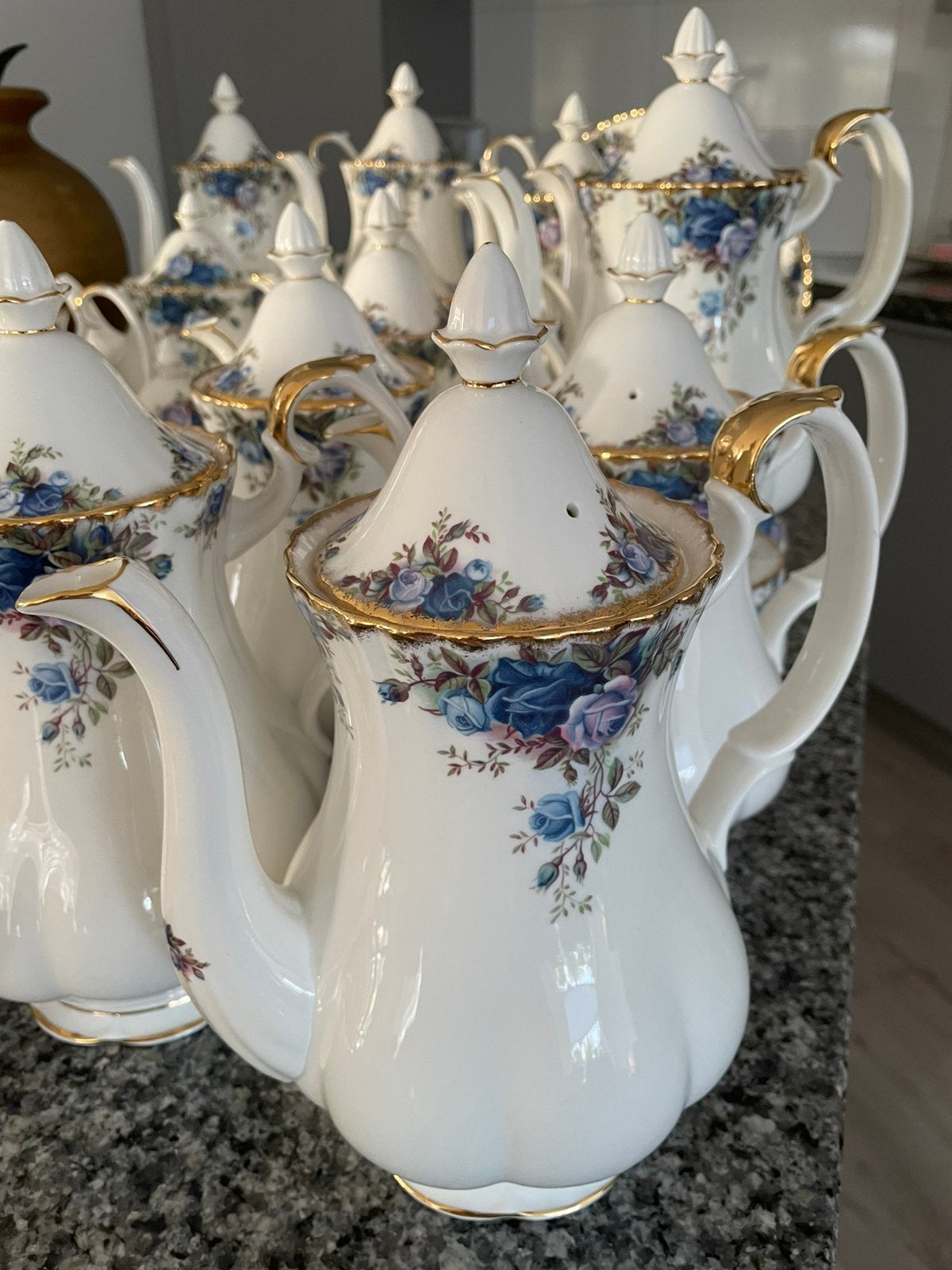 Royal Albert MOONLIGHT ROSE AANBIEDING💙🩵💙🩵💙, Ophalen, Zo goed als nieuw, Porselein, Kop en/of schotel