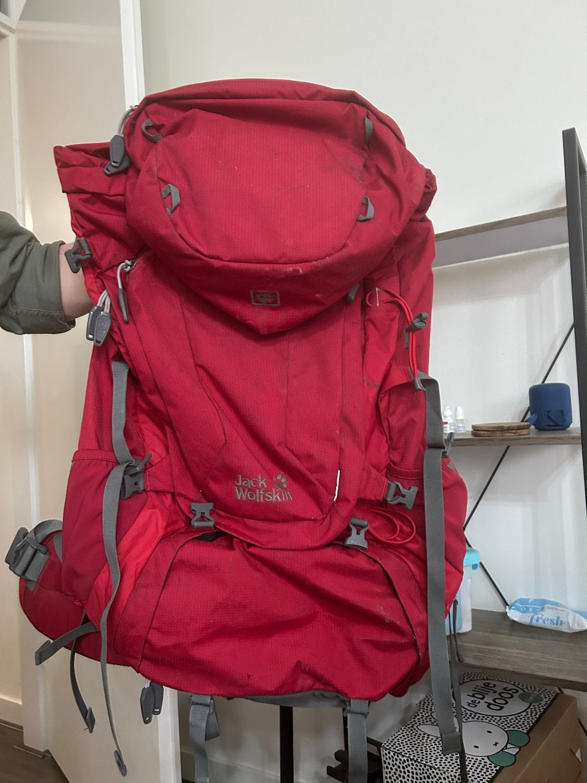 Jack Wolfskin Denali 60 Dames Backpack - Indian Red, Gebruikt, Minder dan 25 cm, Trekking, 60 cm of meer