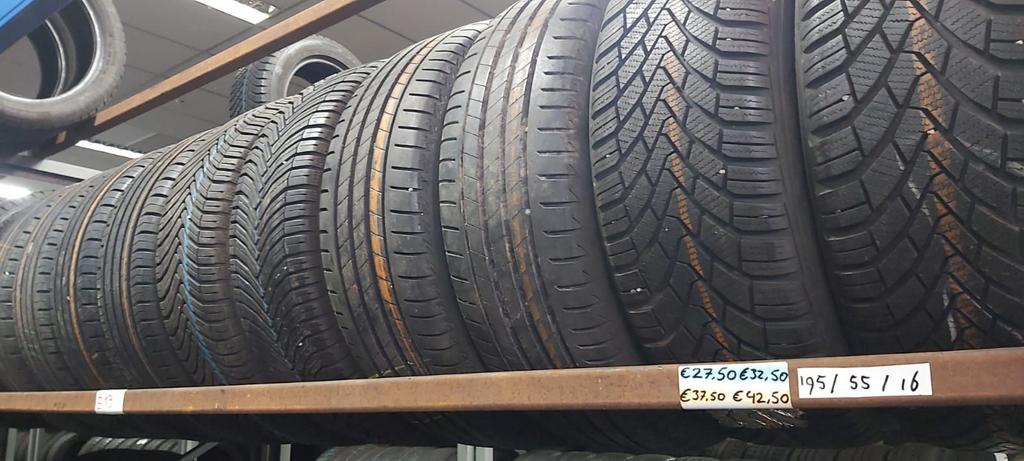 195/55/16 zomerbanden diverse A-merken 6+mm vanaf €40 p st., Auto-onderdelen, Banden en Velgen, Band(en), Zomerbanden, 16 inch