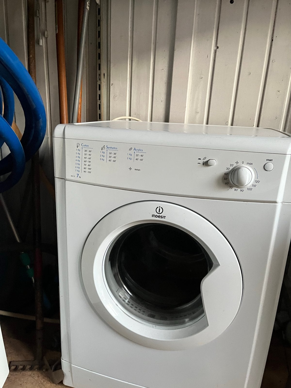 Indesit IDV 75 Luchtafvoer Wasdroger 7kg, 6 tot 8 kg, Gebruikt, Luchtafvoer, Ophalen of Verzenden