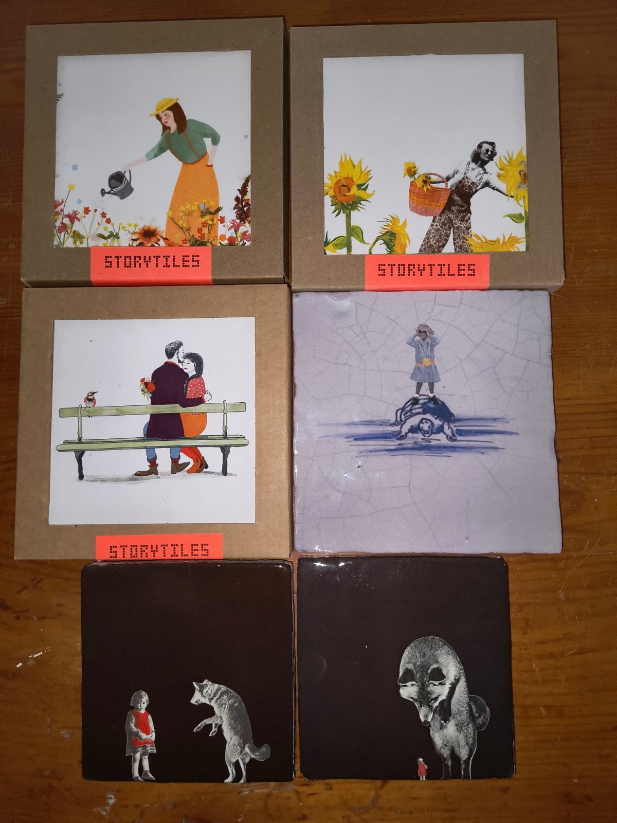 Diverse StoryTiles Wandtegels 6 stuks -  M en S - ook apart, Antiek en Kunst, Ophalen of Verzenden