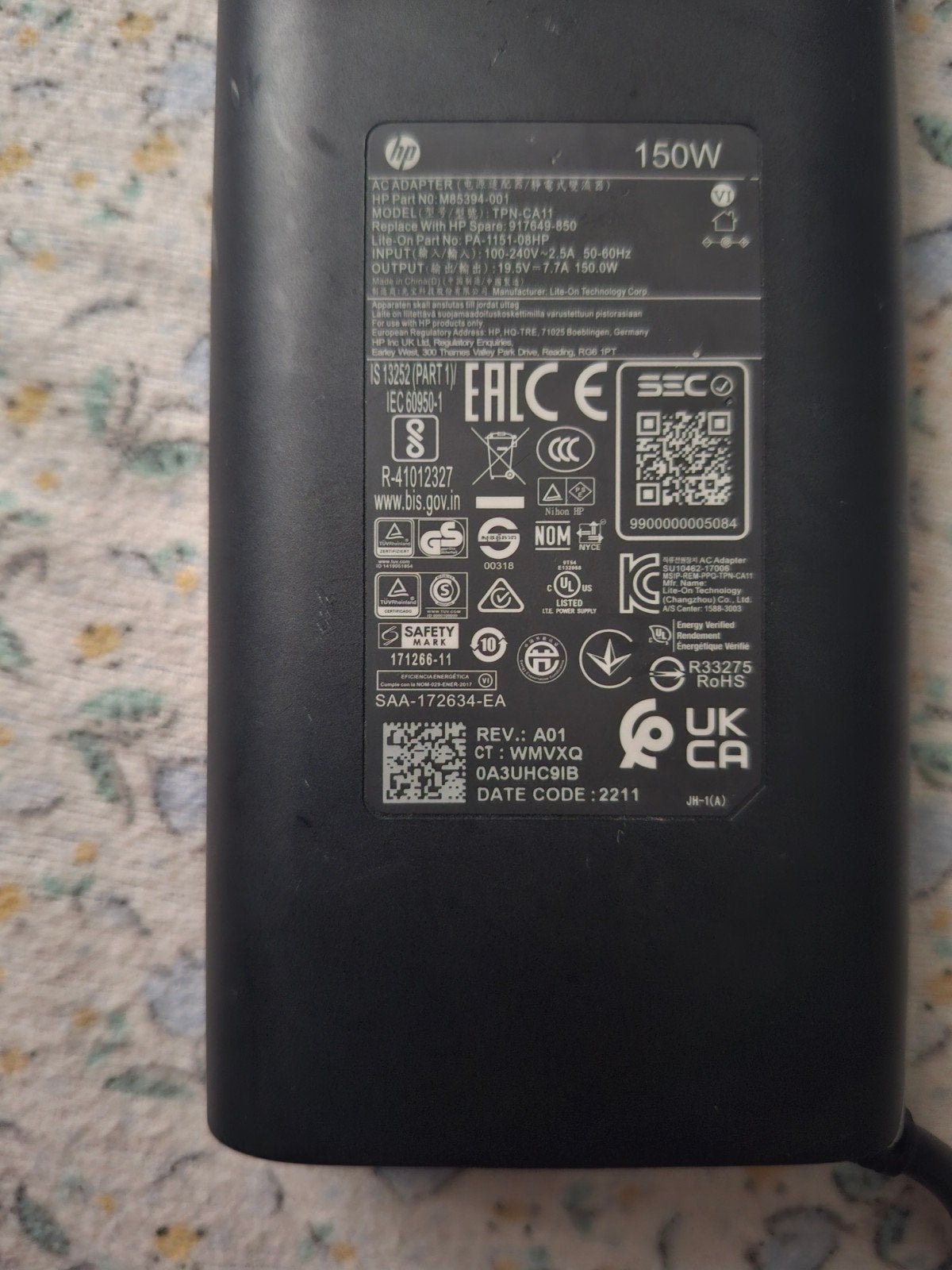 180 x hp blue pin 150W originele laders, Ophalen of Verzenden, Zo goed als nieuw, HP lader