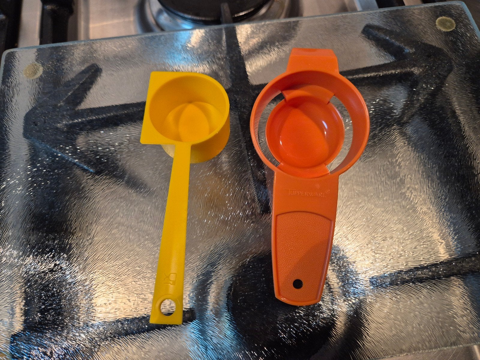 Tupperware Eierscheider en Maatlepel - Keukenhulpjes, Ophalen, Overige typen, Kunststof, Zo goed als nieuw