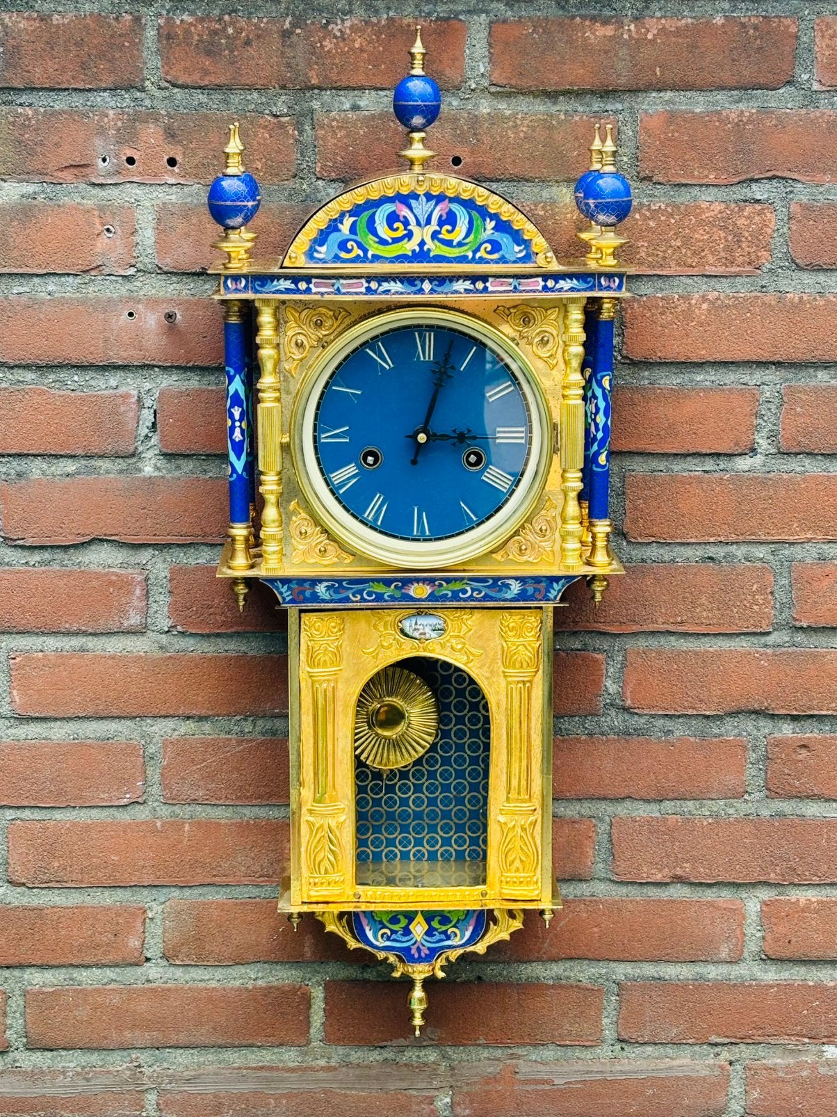 Brons cloisonne klokje, Antiek en Kunst, Antiek | Klokken, Ophalen of Verzenden