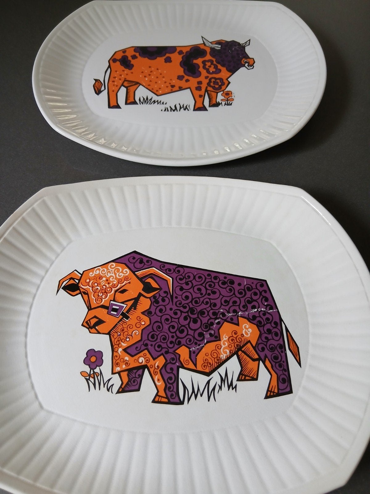 2 steak and grill set English Ironstone, Ophalen of Verzenden, Zo goed als nieuw, Overige stijlen, Bord(en)