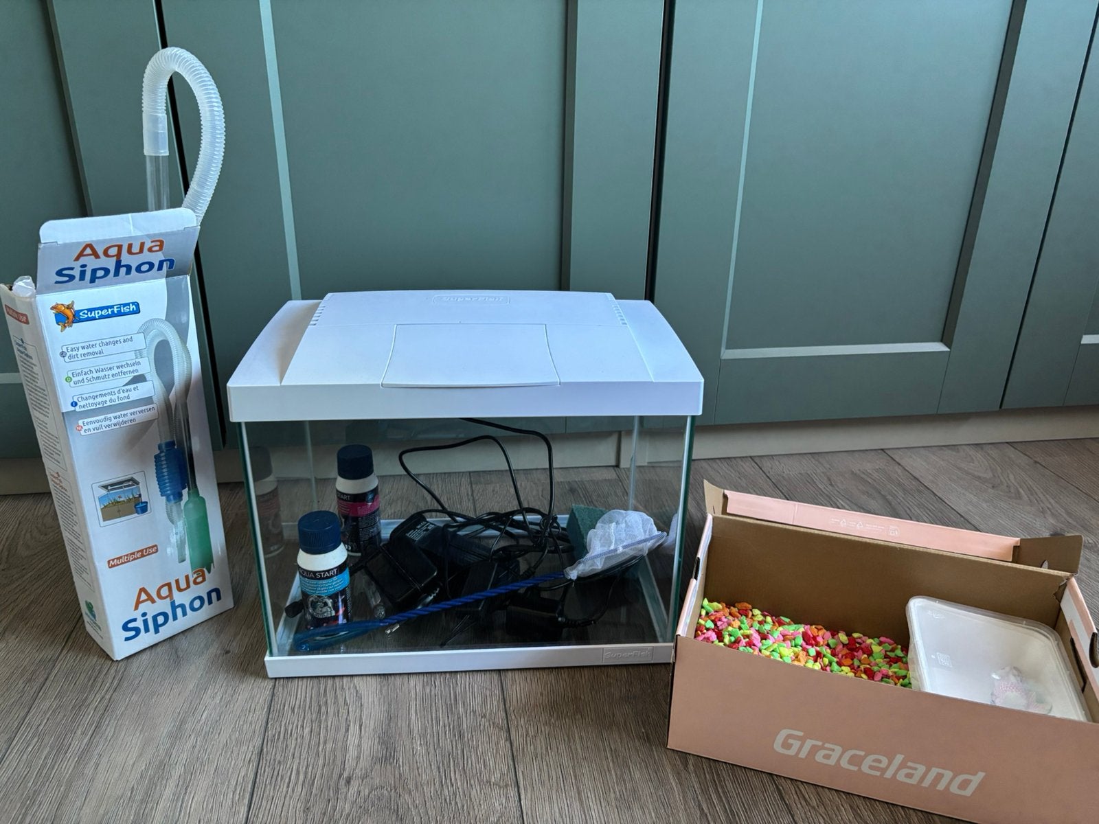 Superfish aquarium met toebehoren, Ophalen, Zo goed als nieuw, Leeg aquarium