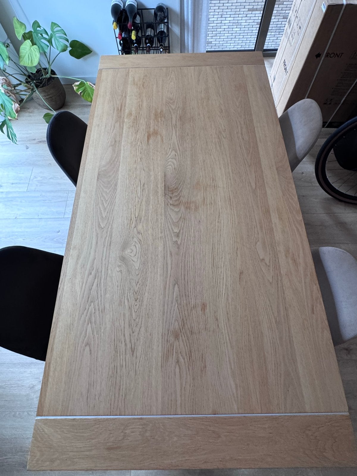 Houten eettafel 180x90cm in goede staat, Ophalen, Gebruikt, 50 tot 100 cm, 150 tot 200 cm