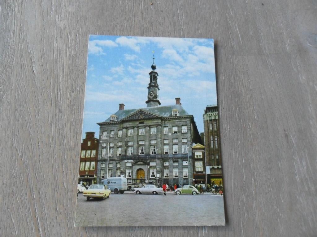 Den Bosch, stadhuis/auto 1973, Verzenden, 1960 tot 1980, Gelopen, Noord-Brabant
