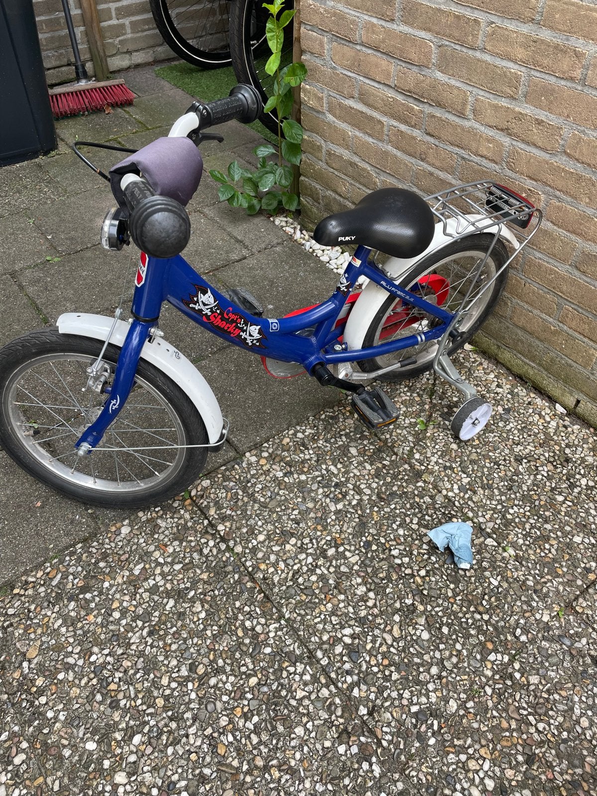 Puky kinderfiets Capt'n Sharky - 16 inch met zijwieltjes, Fietsen en Brommers, Ophalen, Terugtraprem, Zijwieltjes, 16 tot 20 inch