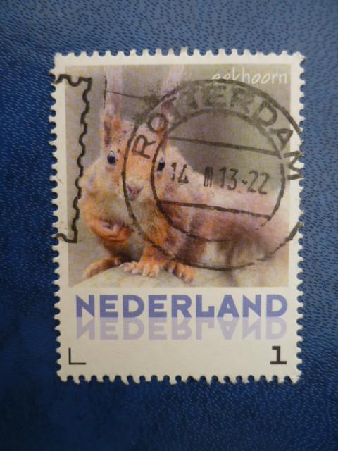 2013 Zoogdieren gestempeld Eekhoorn pers. zegel, Ophalen of Verzenden, Gestempeld