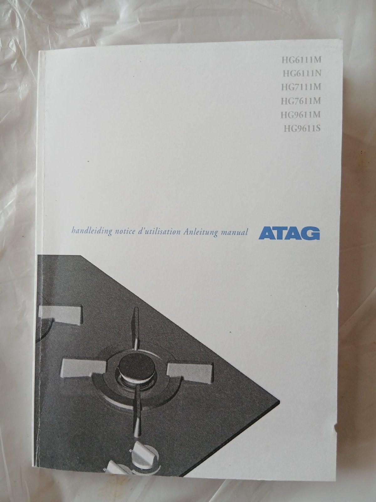 ATAG HG9611M Gasfornuis - 5 Pitten, Zwart Glas, Ophalen, Gebruikt, 60 cm of meer, Inbouw